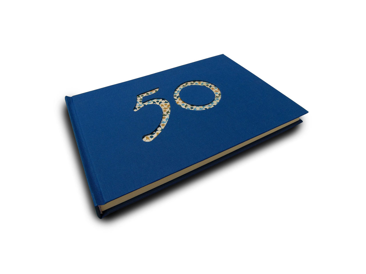 Libro de firmas azul 50 años.